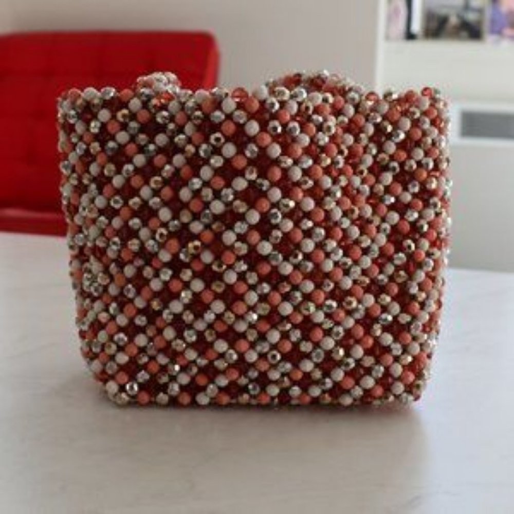 Loeffler Randall Mina Beaded Tote Bag Blush